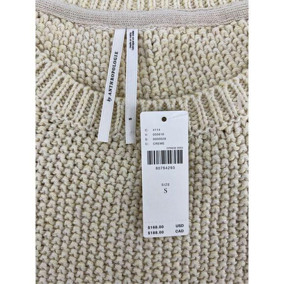 NWT Anthropologie Printed-Sleeve Ruffle Sweater - Picture 8 of 10